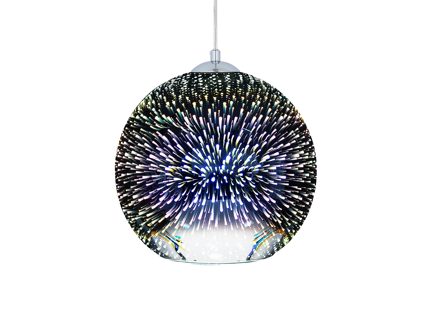 Lampe suspension SESSERA Verre Argenté