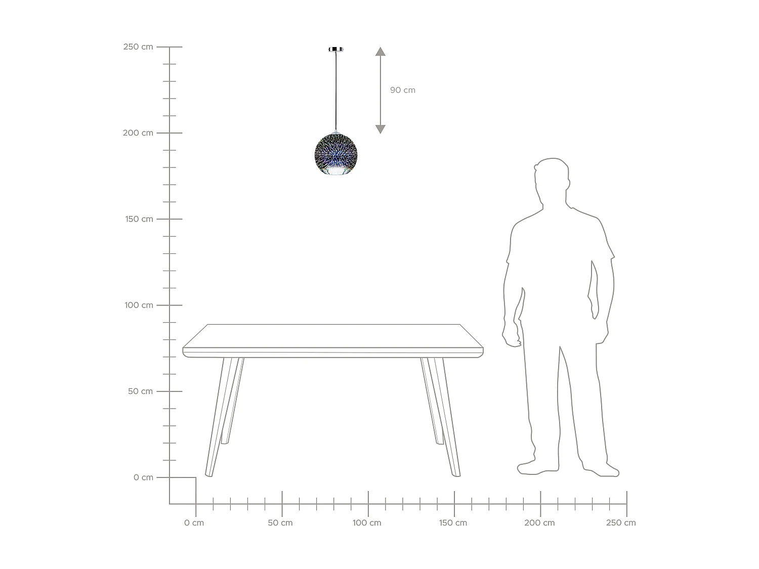 Lampe suspension SESSERA Verre Argenté