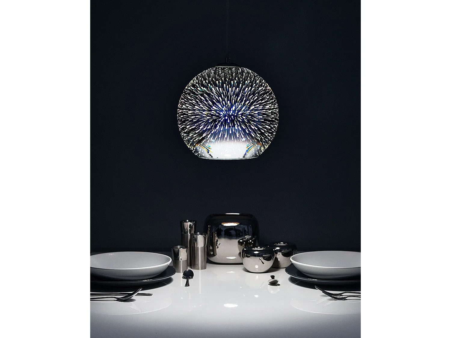 Pendant Lamp SESSERA Glass Silver