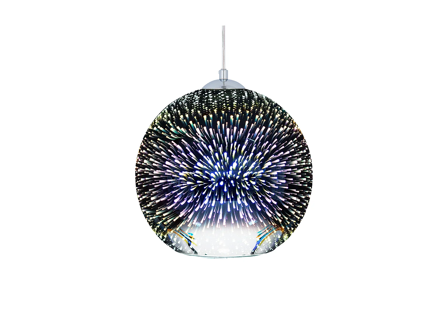 Lampe suspension SESSERA Verre Argenté