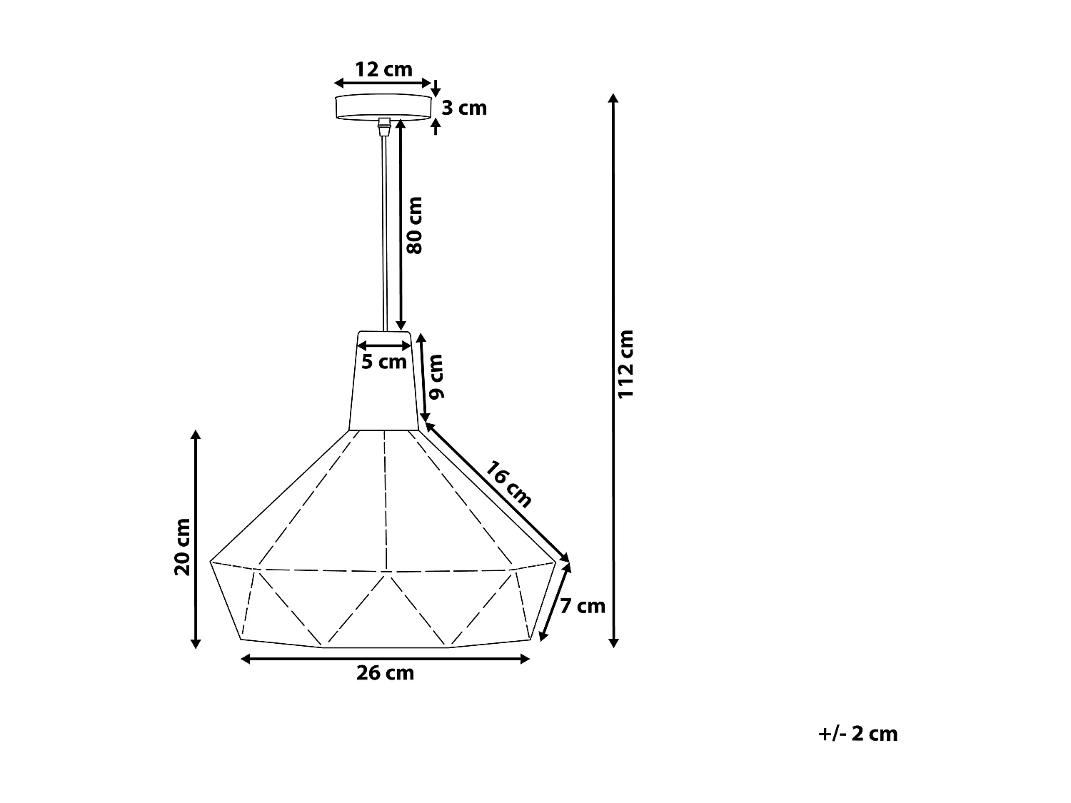 Lampe suspension SOMME Métal Noir