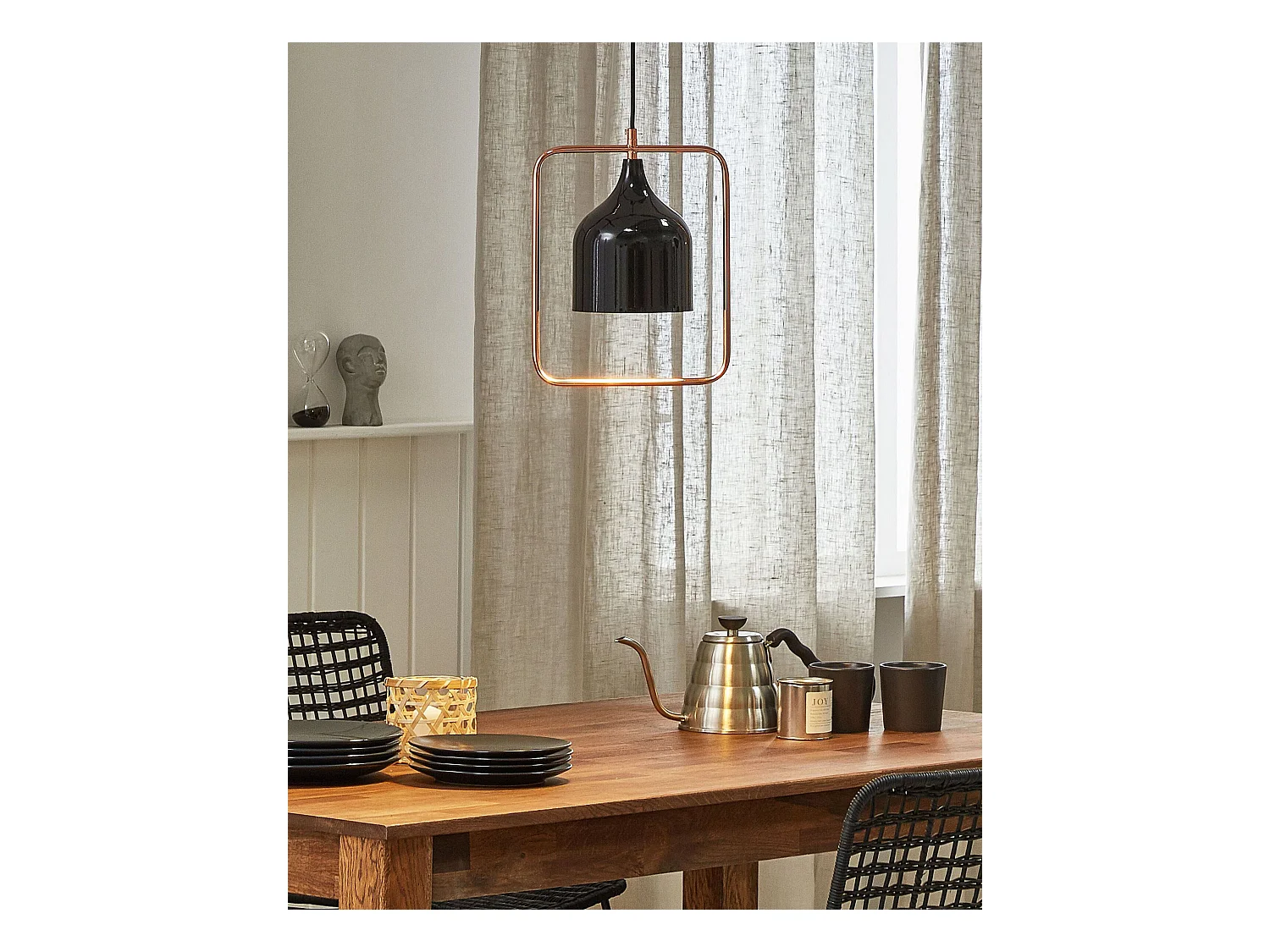 Lampe suspension MAVONE Métal Noir