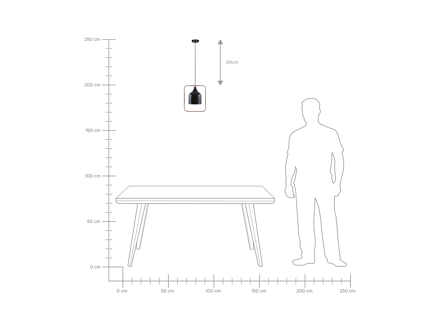Lampe suspension MAVONE Métal Noir