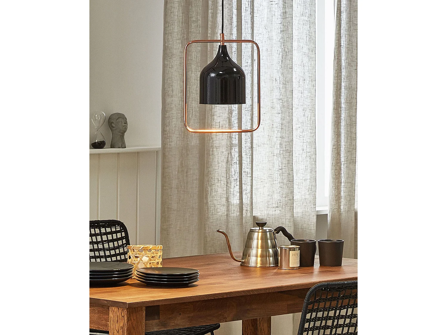 Lampe suspension MAVONE Métal Noir