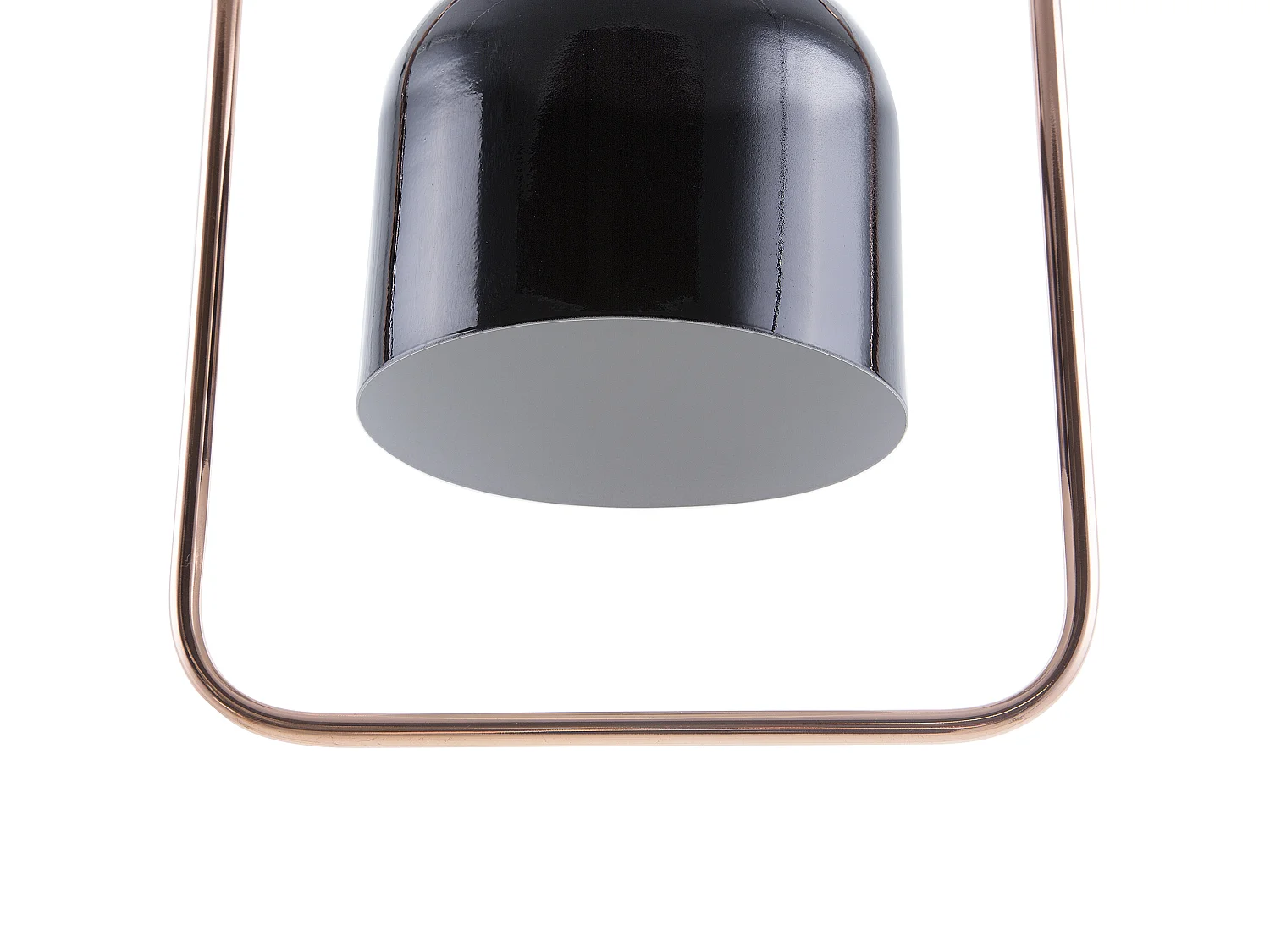 Trendy Pendelleuchte doppelter Lampenschirm schwarz / gold Mavone