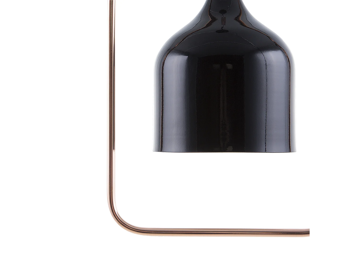 Trendy Pendelleuchte doppelter Lampenschirm schwarz / gold Mavone