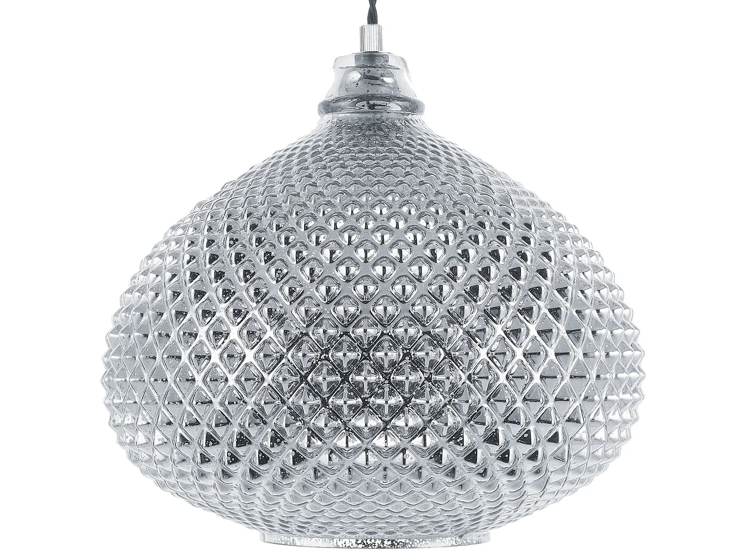 Lampe suspension argentée MADON