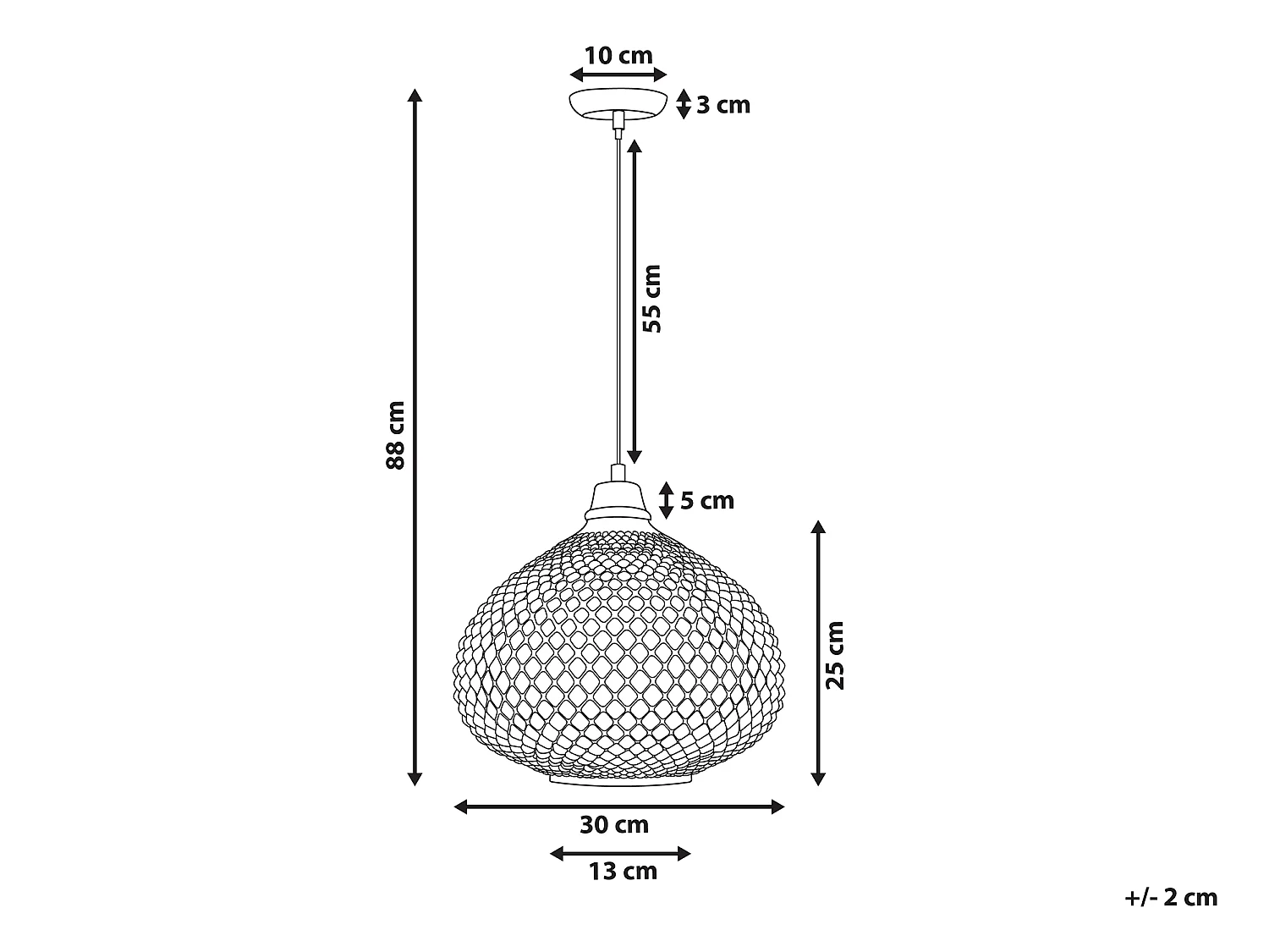 Lampe suspension argentée MADON
