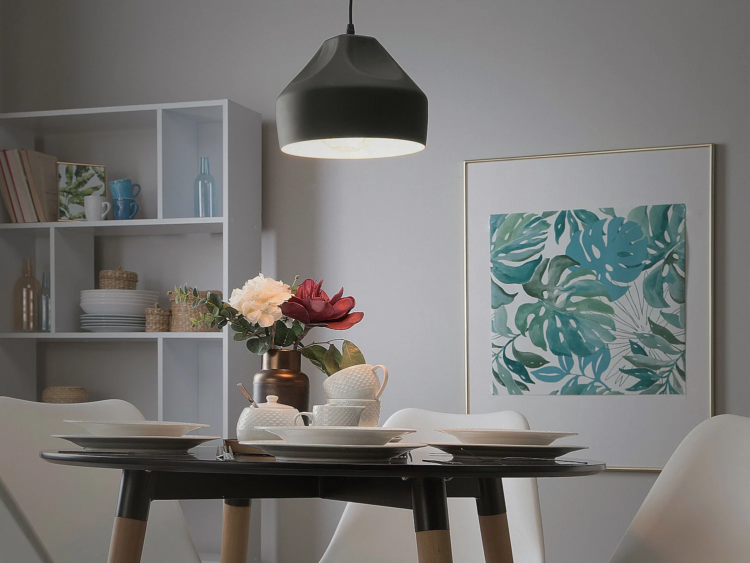 Lampa wisząca EVINOS Metal Czarny