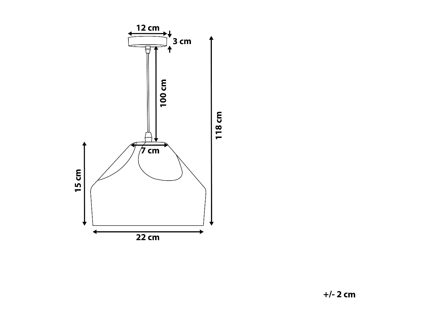 Lampe suspension EVINOS Métal Noir