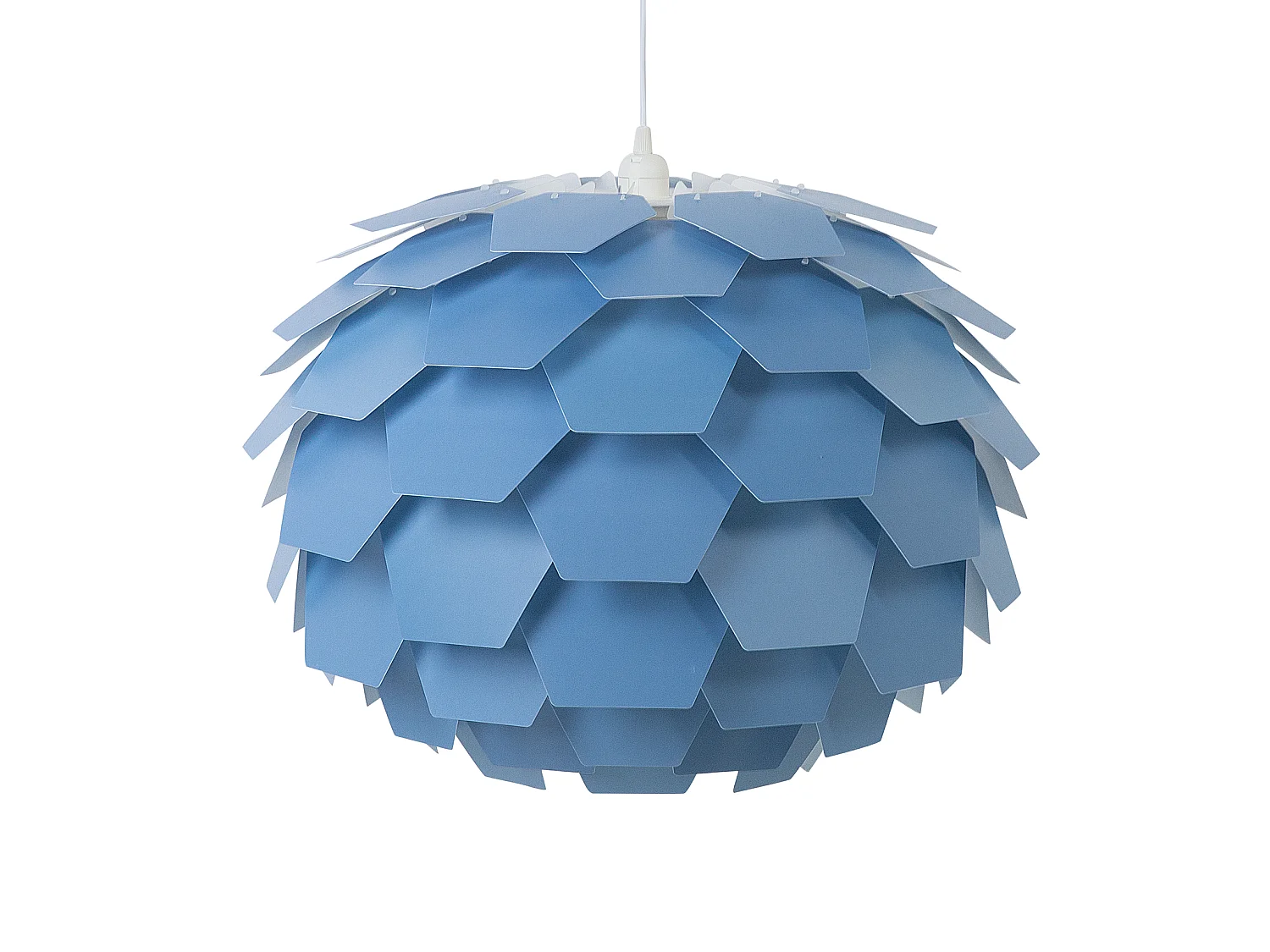 Moderne Pendelleuchte Blumenform blau Segre Groß