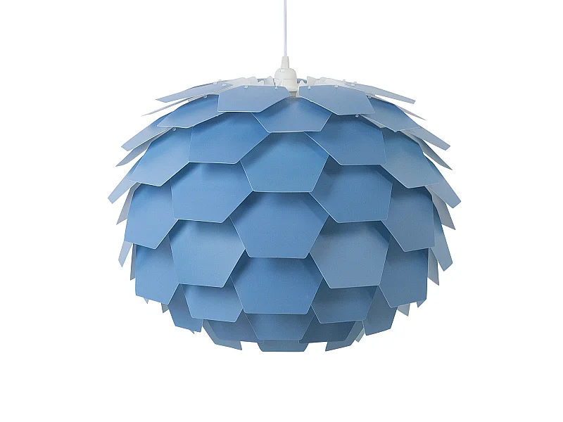 Moderne Pendelleuchte Blumenform blau Segre Groß
