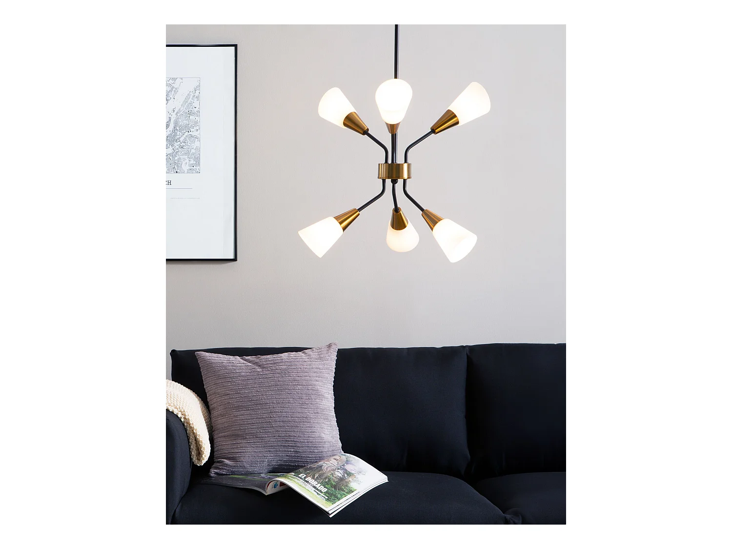 Lampe suspension AROYO Verre Blanc