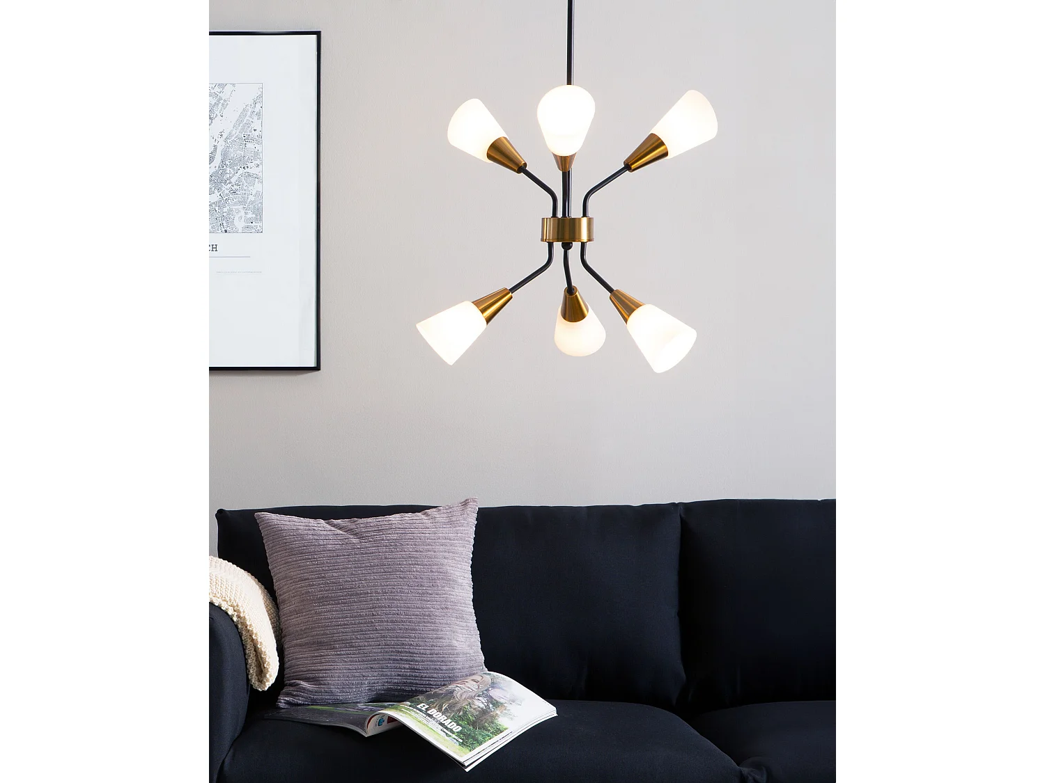 Lampe suspension AROYO Verre Blanc