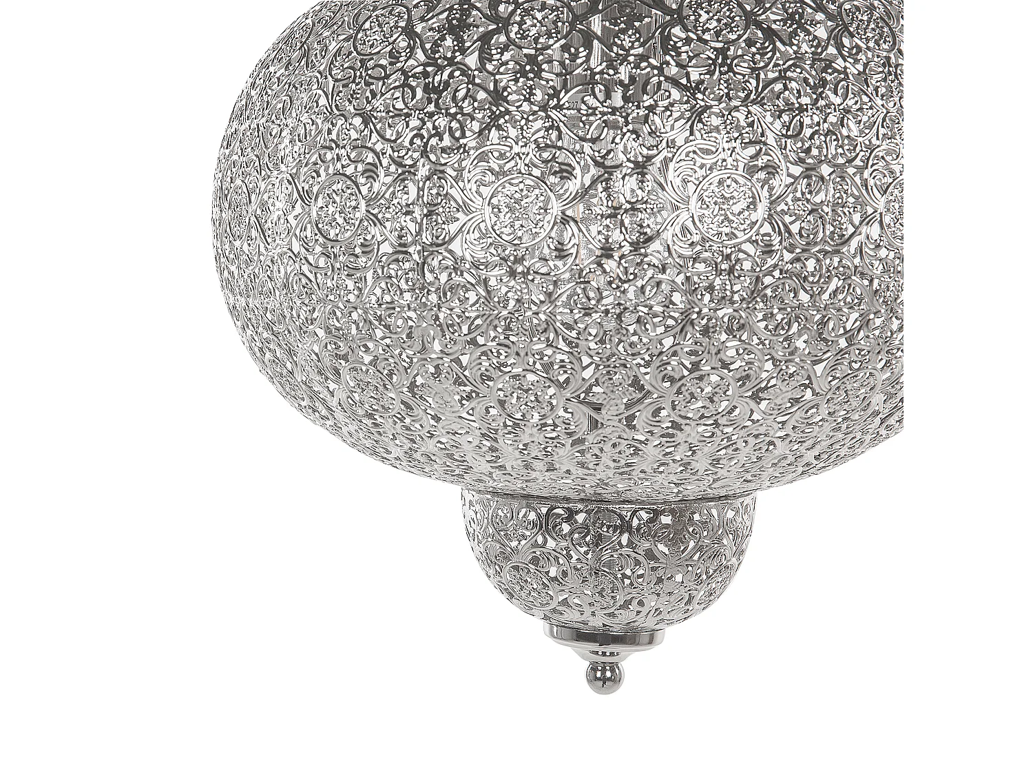 Orientalische Pendelleuchte Metall silbern Tyne