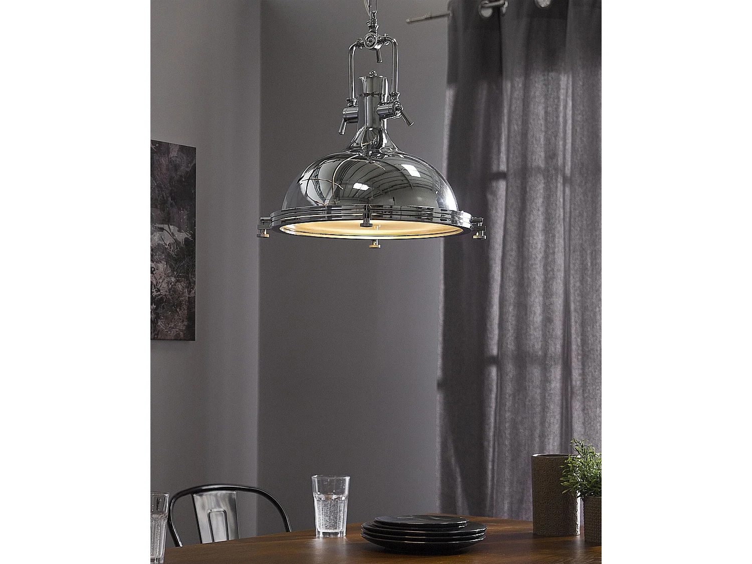 Hanglamp EBRON Metaal Zilver