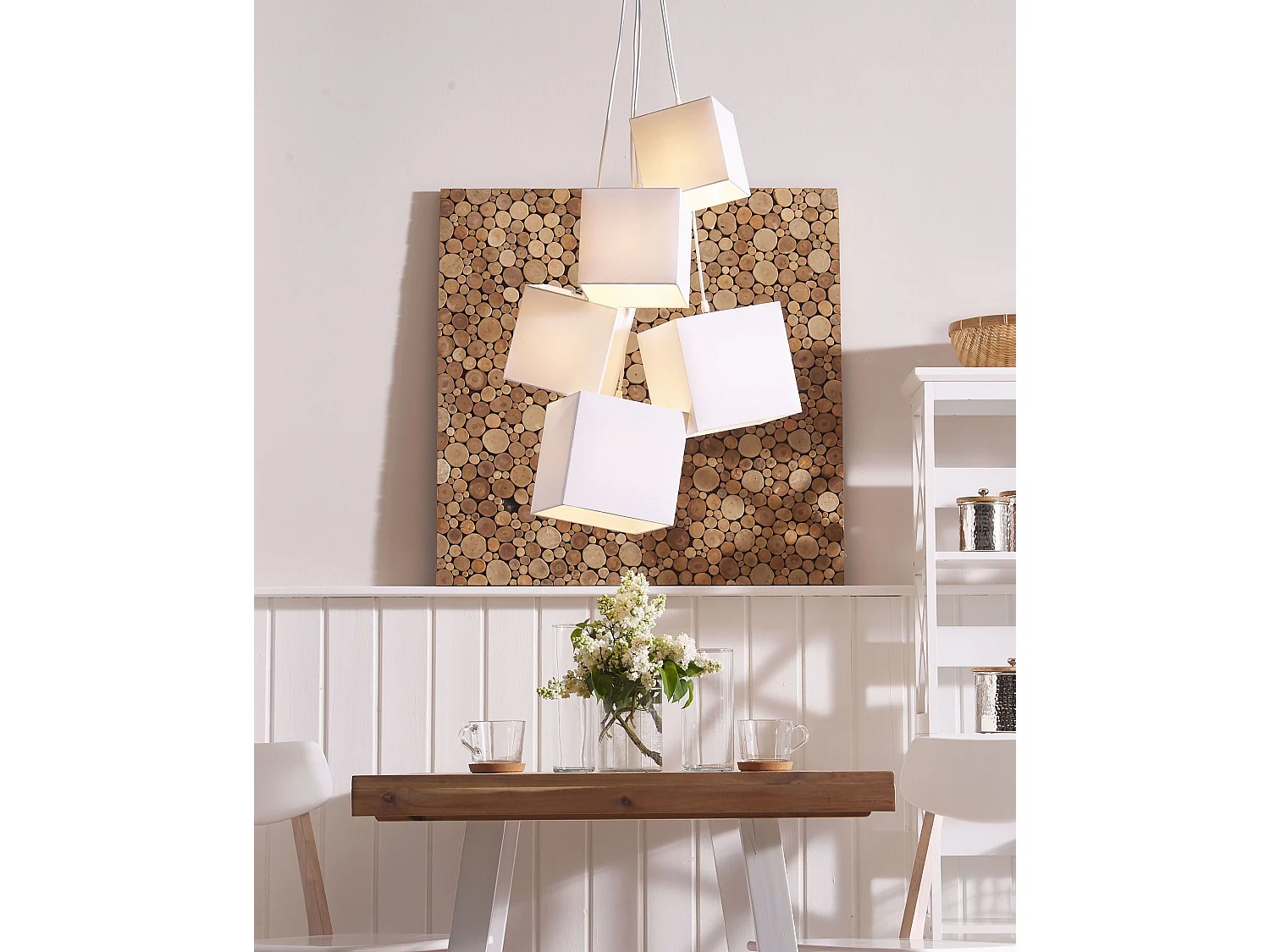 Lampe suspension MESTA Blanc