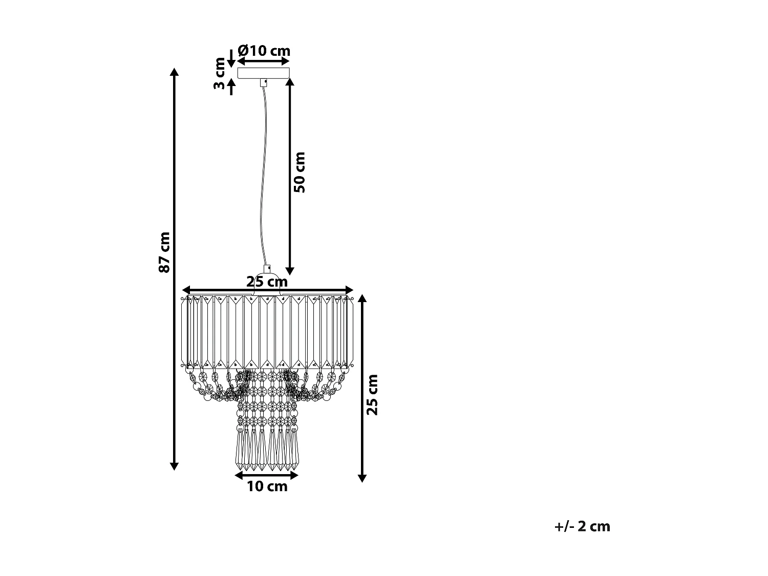 Lustre ADORN Métal Transparent