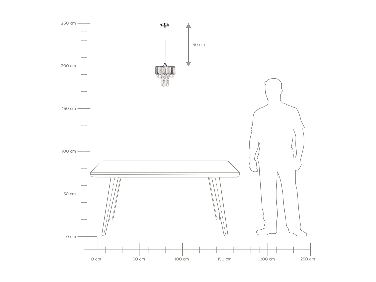 Lustre ADORN Métal Transparent
