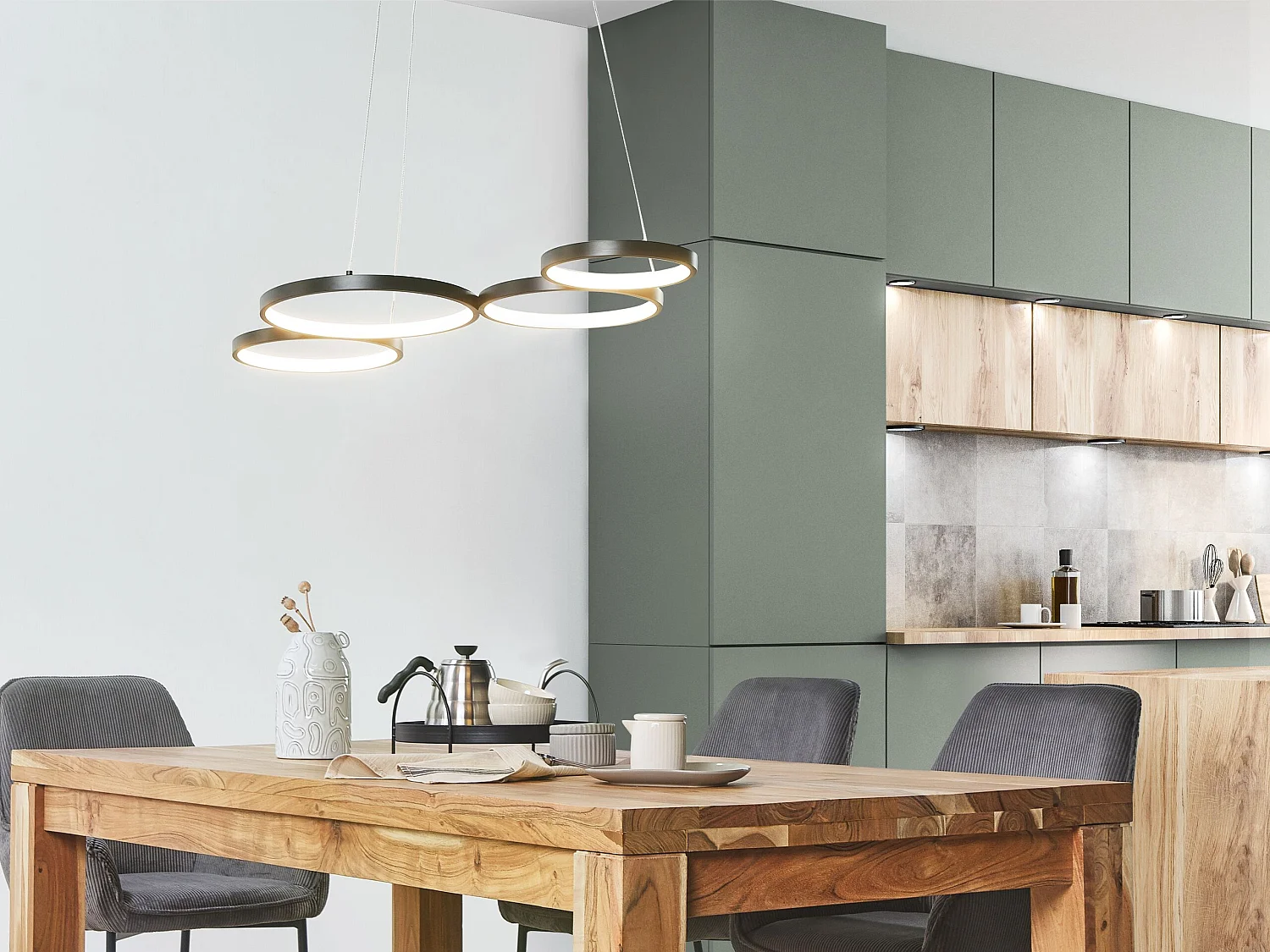 Lampe LED suspendue PIBOR Métal Noir