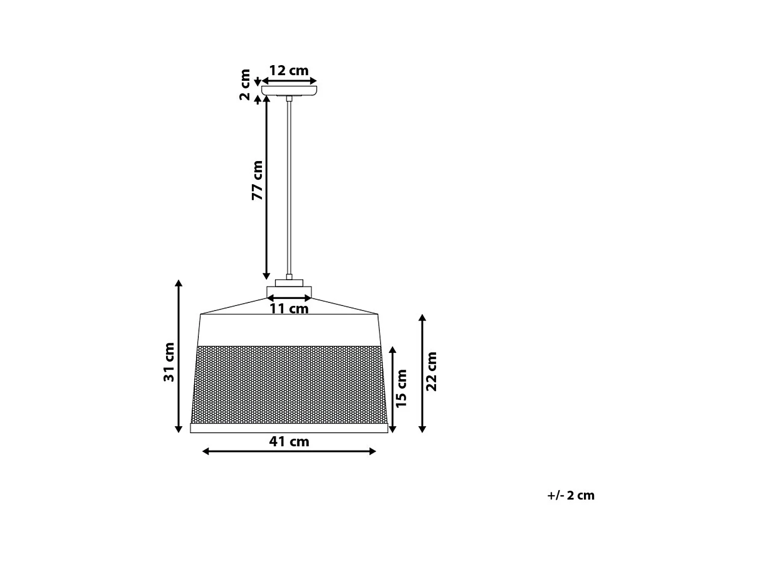 Industrielle Hängelampe doppelter Lampenschirm schwarz Cardener