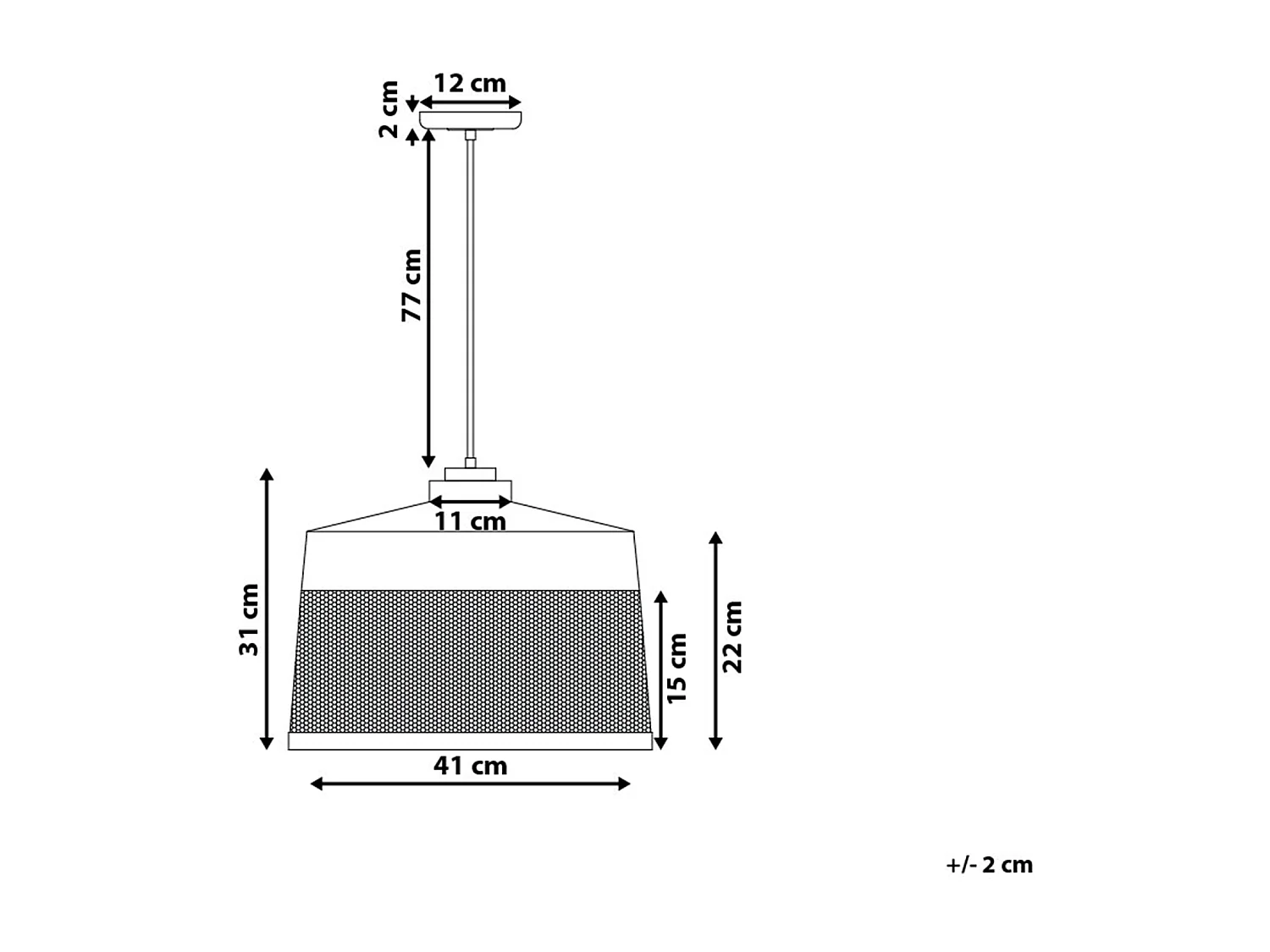 Lampe suspension CARDENER Métal Noir