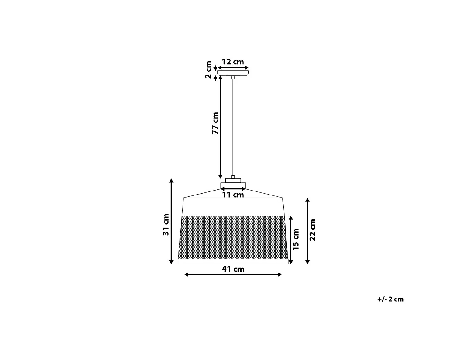 Lampe suspension CARDENER Métal Noir