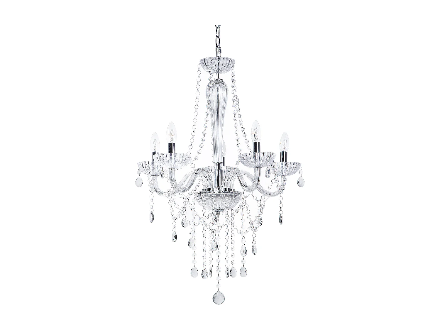 Lustre LOCONE Cristal Argenté