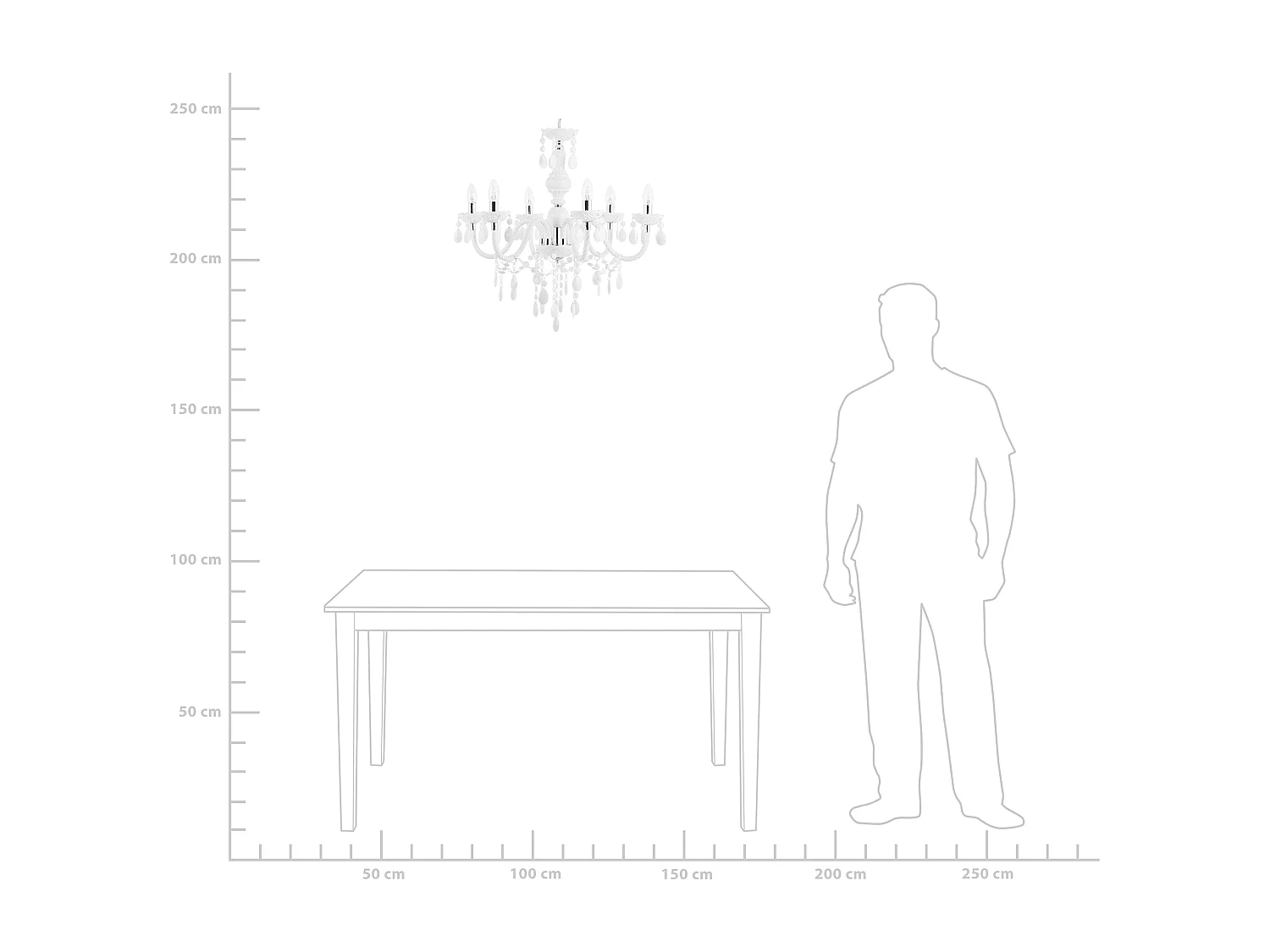 Lustre LOCONE Cristal Prateado