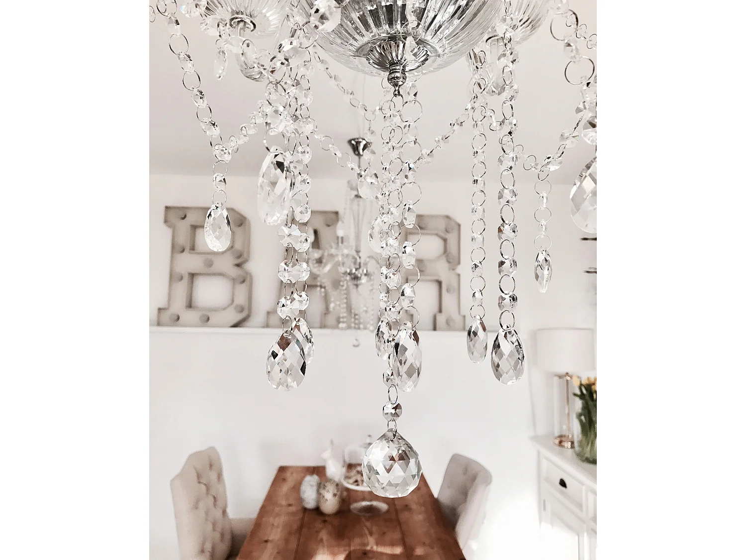 Lustre LOCONE Cristal Argenté