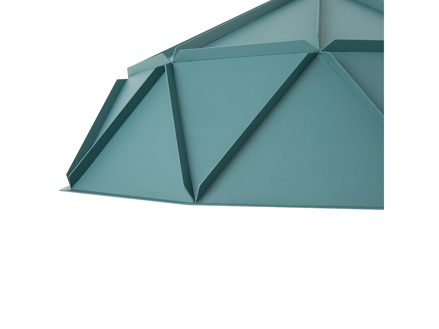 Industrielle Hängelampe geometrischer Lampenschirm türkis blau Senia