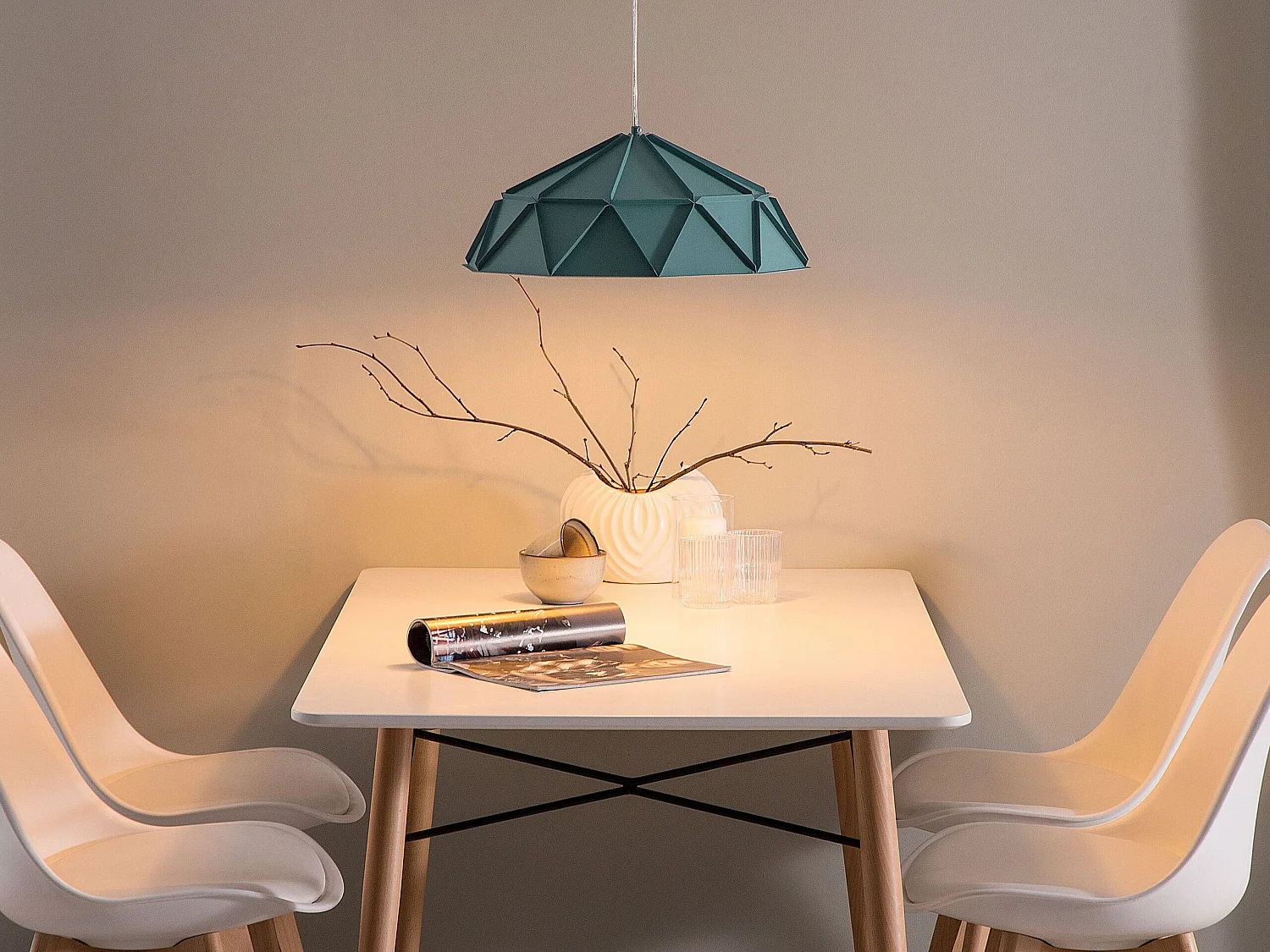 Lampe suspension SENIA Métal Turquoise