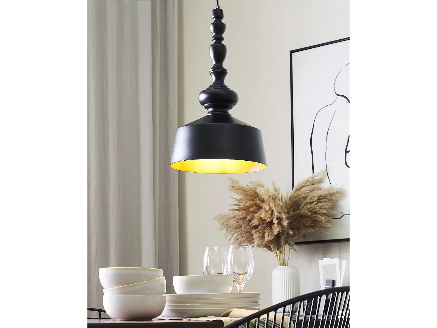 Lampe suspension noir DRIVA