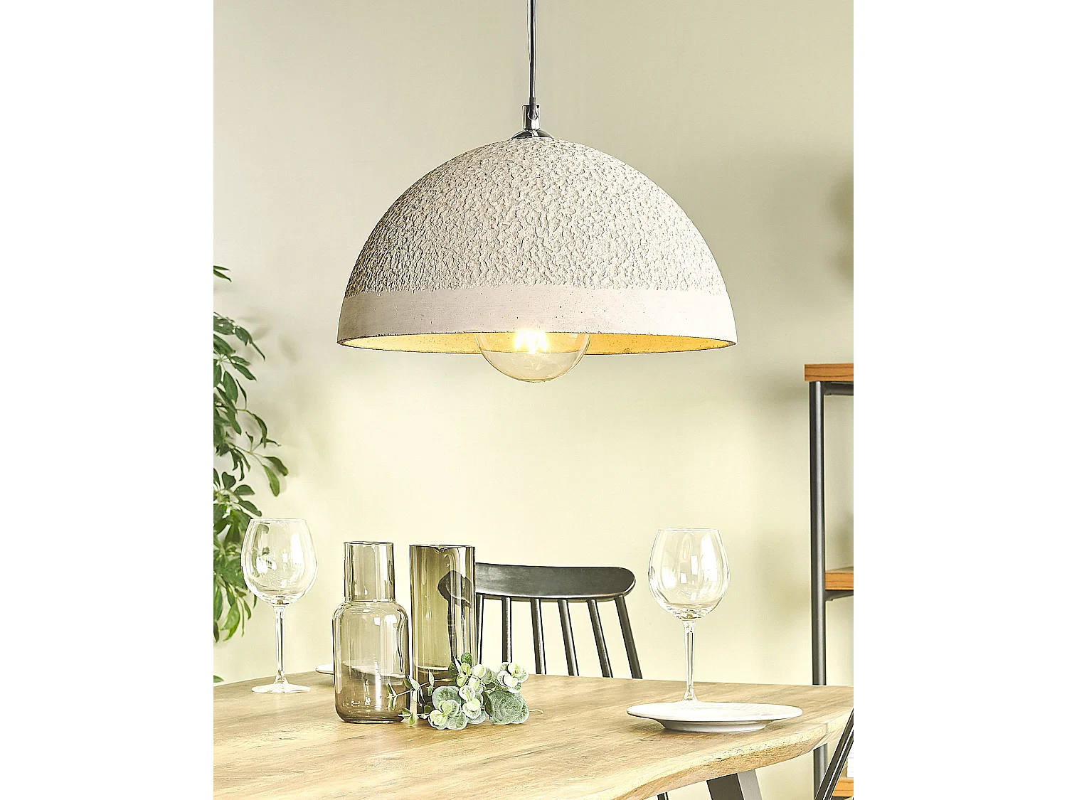 Lampe suspension TANANA Béton Gris