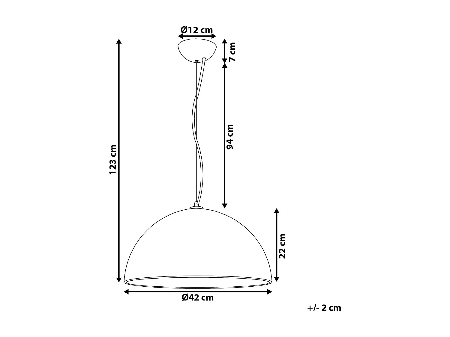 Lampe suspension TANANA Béton Gris