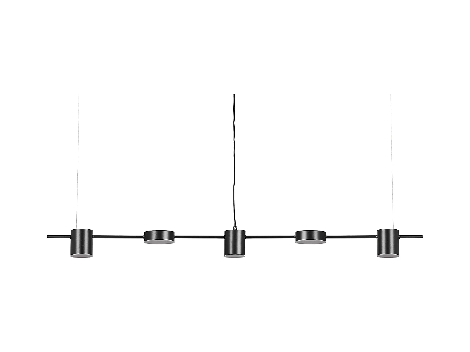 Hängelampe LED Metall Schwarz 5-flammig 120 cm Sestra