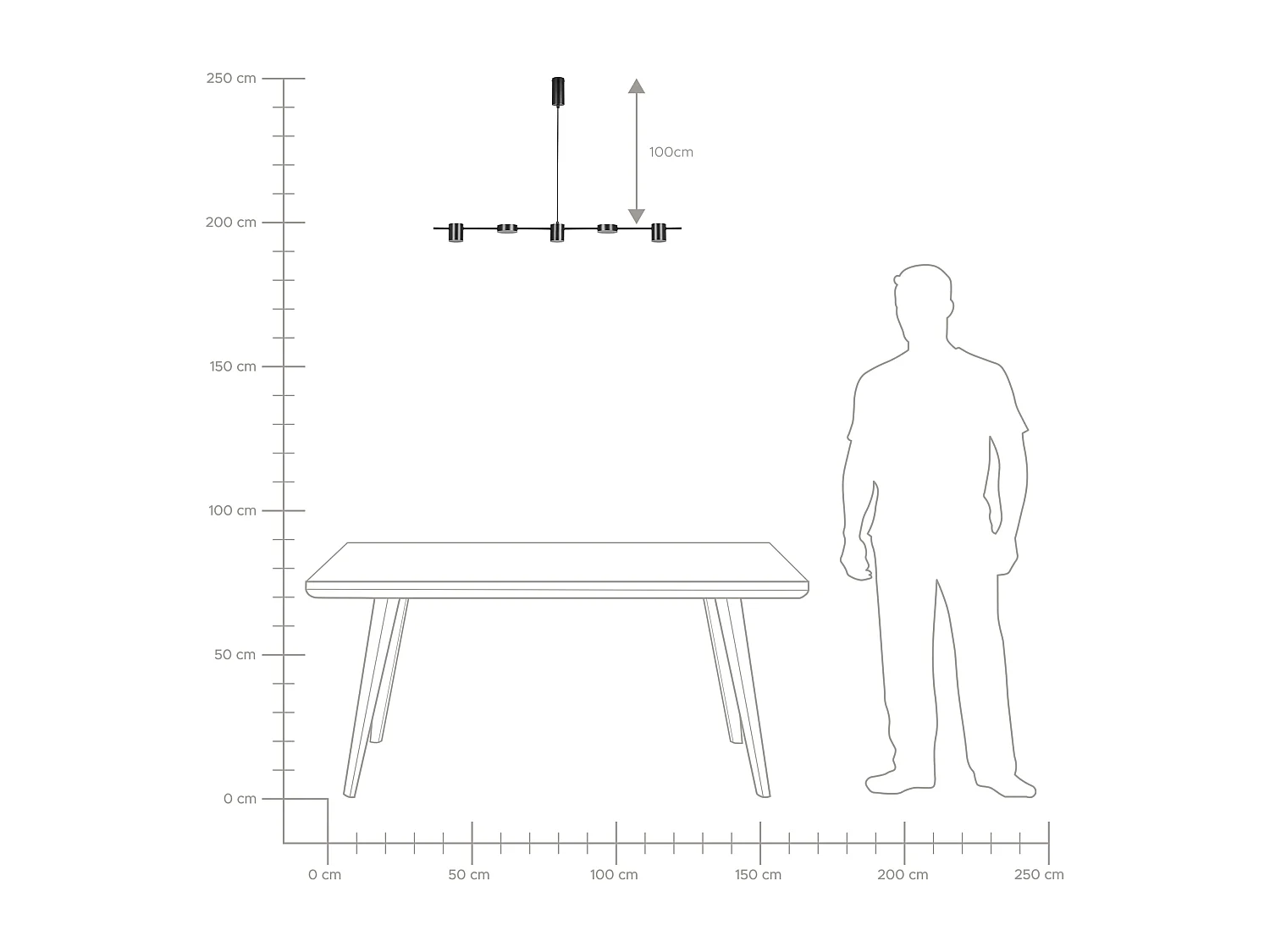 Lampe LED suspendue SESTRA Métal Noir