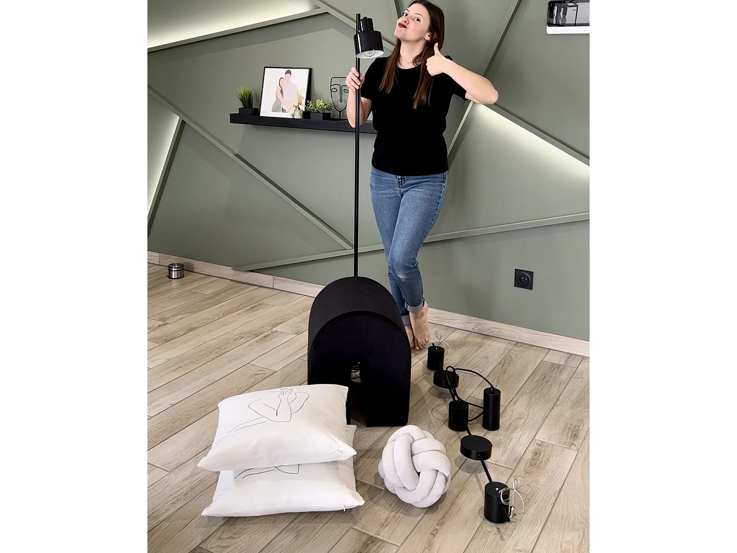 Lampe LED suspendue SESTRA Métal Noir
