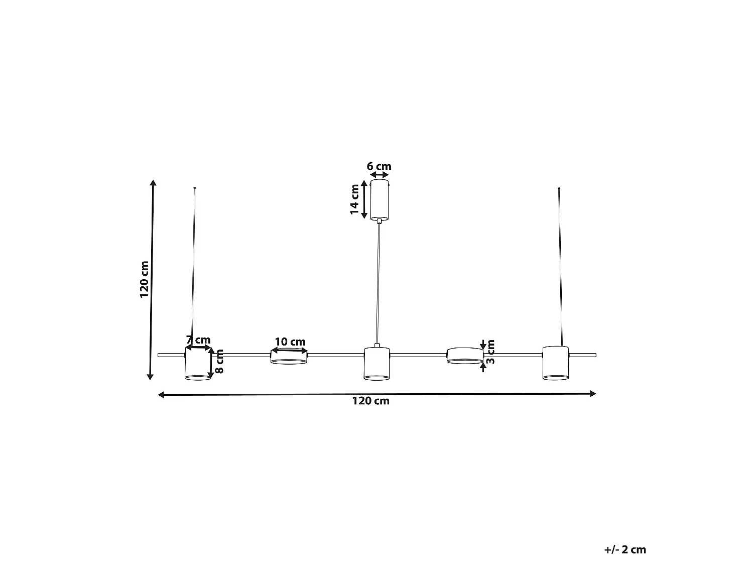 LED Hängelampe SESTRA Metall Schwarz