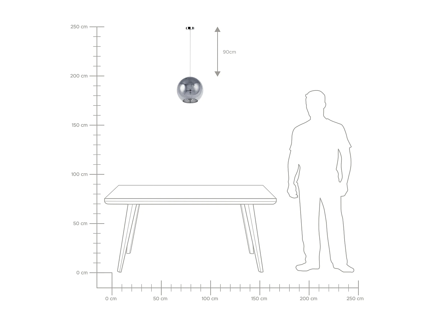 Lampe suspension argenté ASARO