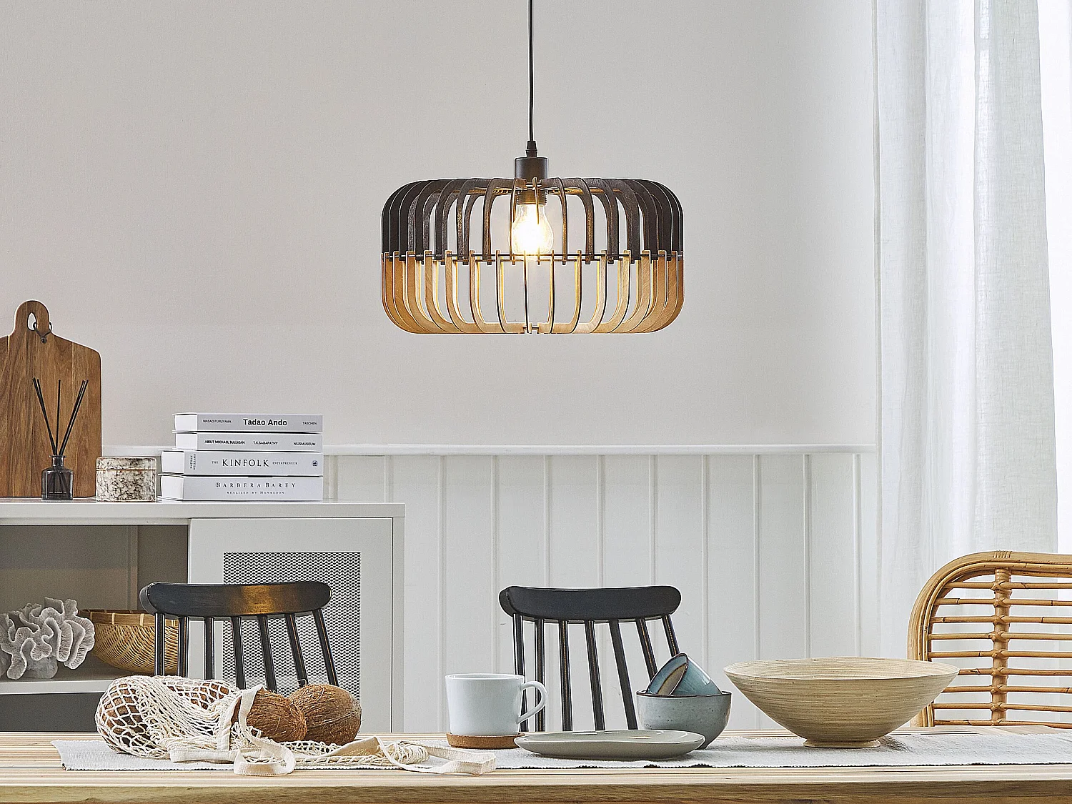 Lampe suspension SOUS Marron/noir