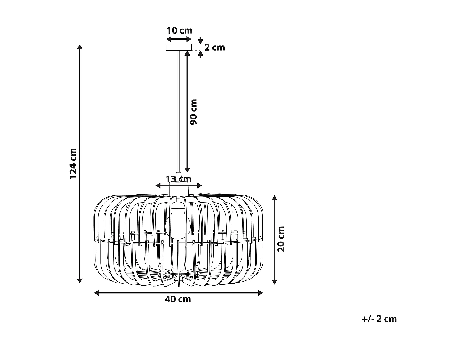 Lampe suspension SOUS Marron/noir