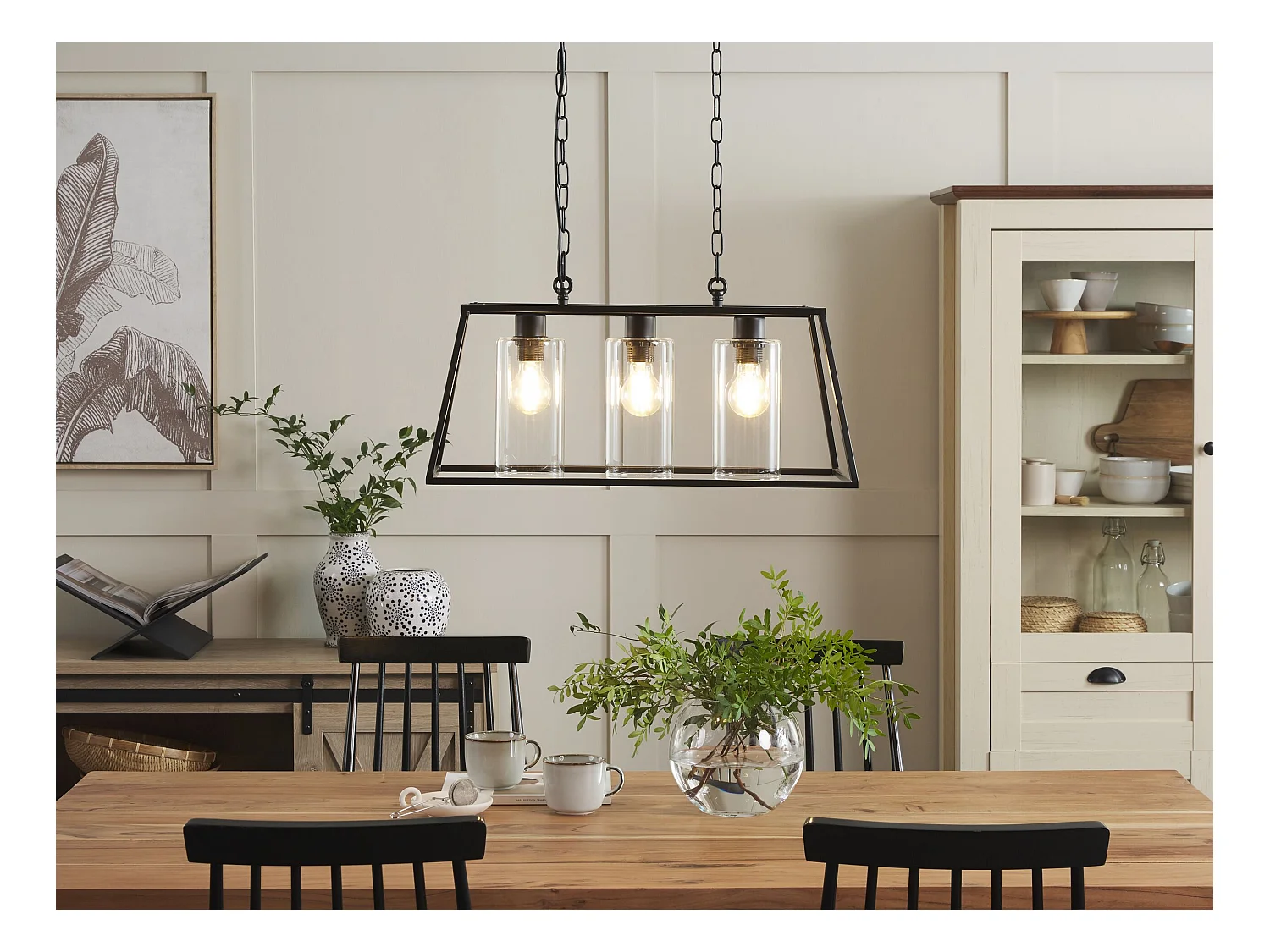 Lámpara colgante MUGER Metal Negro