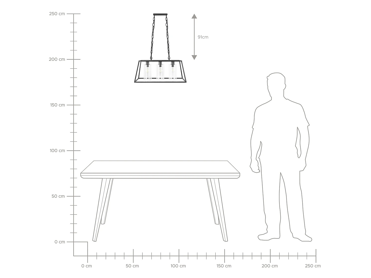 Lampe suspension MUGER Métal Noir