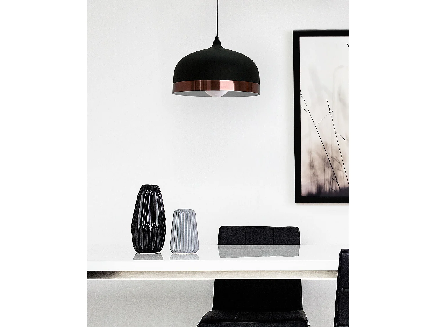 Lampadario PARINA Metallo Nero