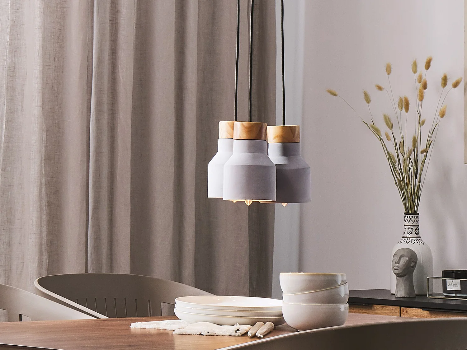 Hängelampe BAHT Beton Grau