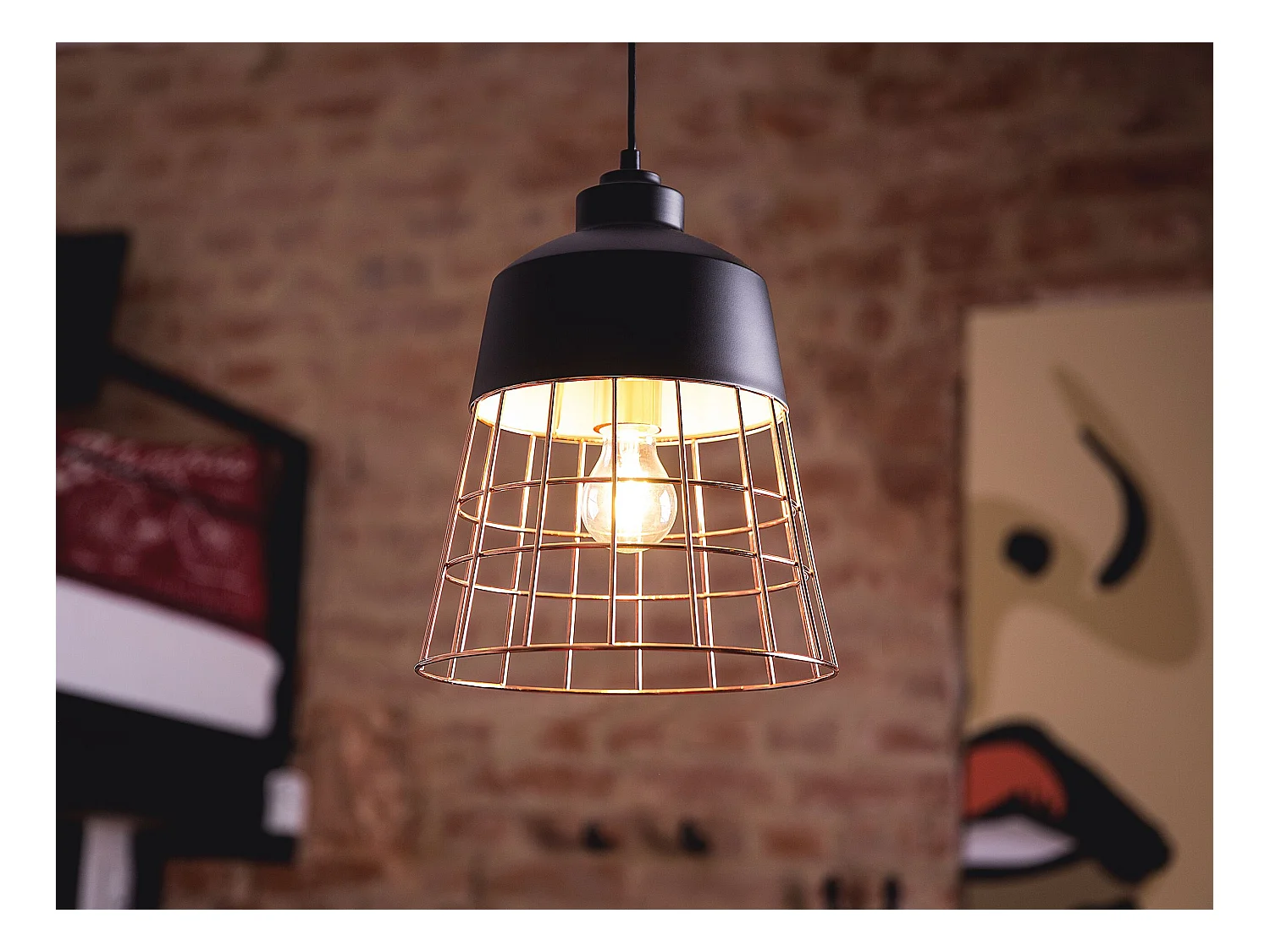 Lampe suspension MONTE Métal Noir