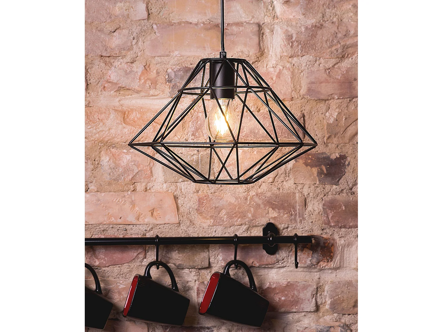 Lampe suspension GUAM Métal Noir