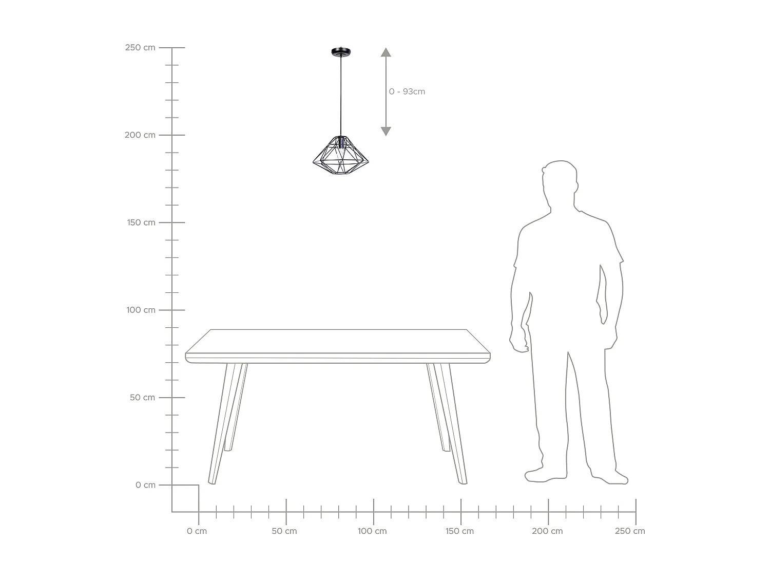 Lampe suspension GUAM Métal Noir