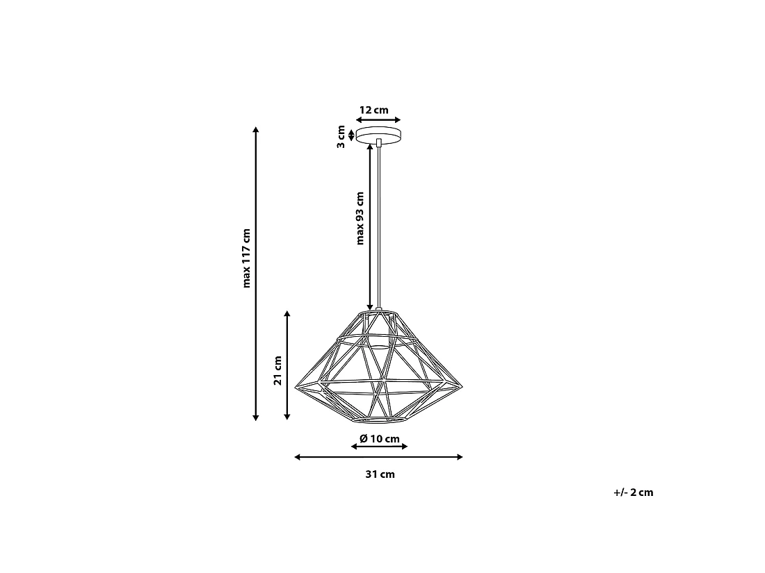 Lampe suspension GUAM Métal Noir